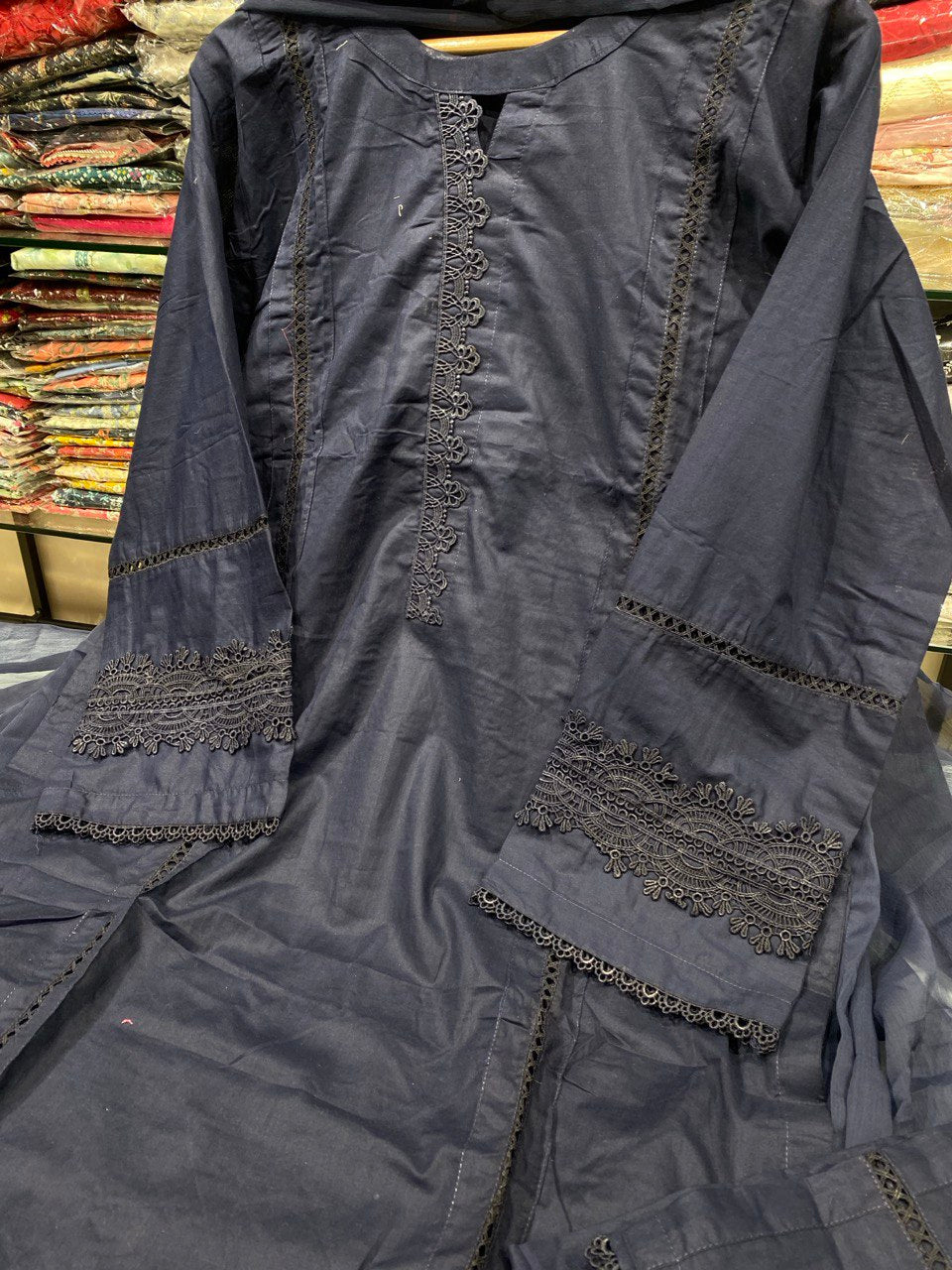 3pcs cambric dark blue