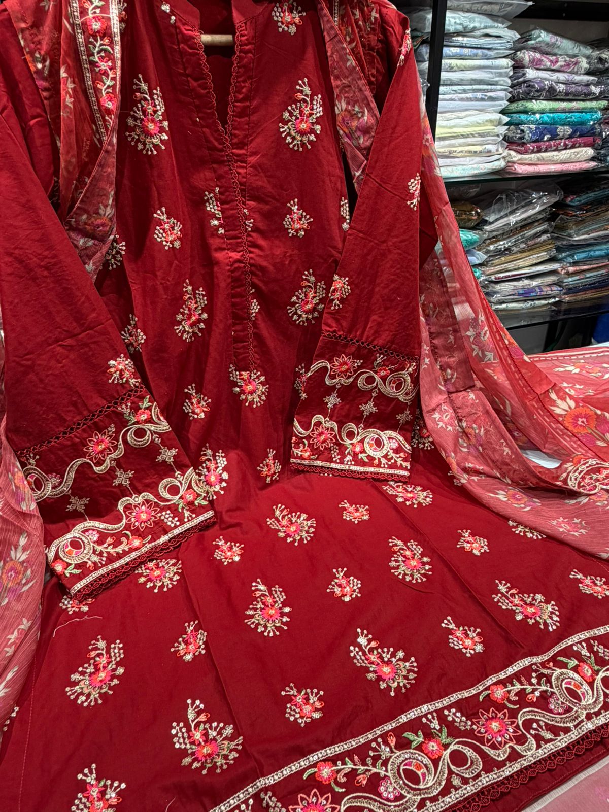 Bin Saeed | Stitched Embroidered Lawn 4pcs AS4