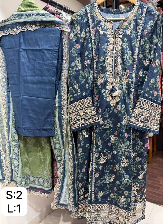SADABAHAR SIGNATURE EMBROIDERED LAWN D.NO7