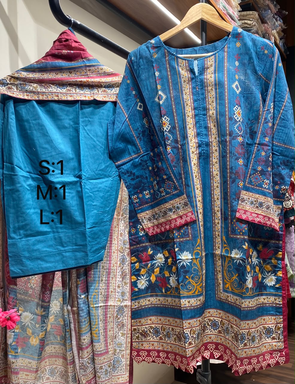 Hamna 3pcs Stitched Printed Lawn (D-1)