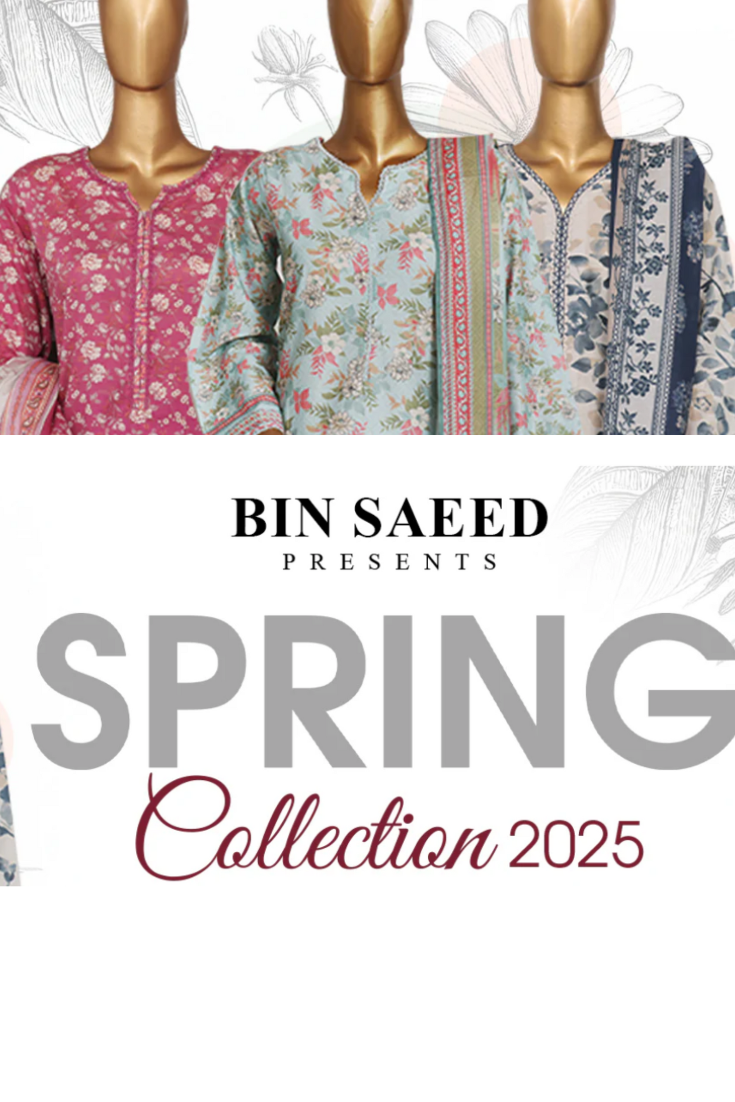 Binsaeed Unstiched Lawn Collection 2025