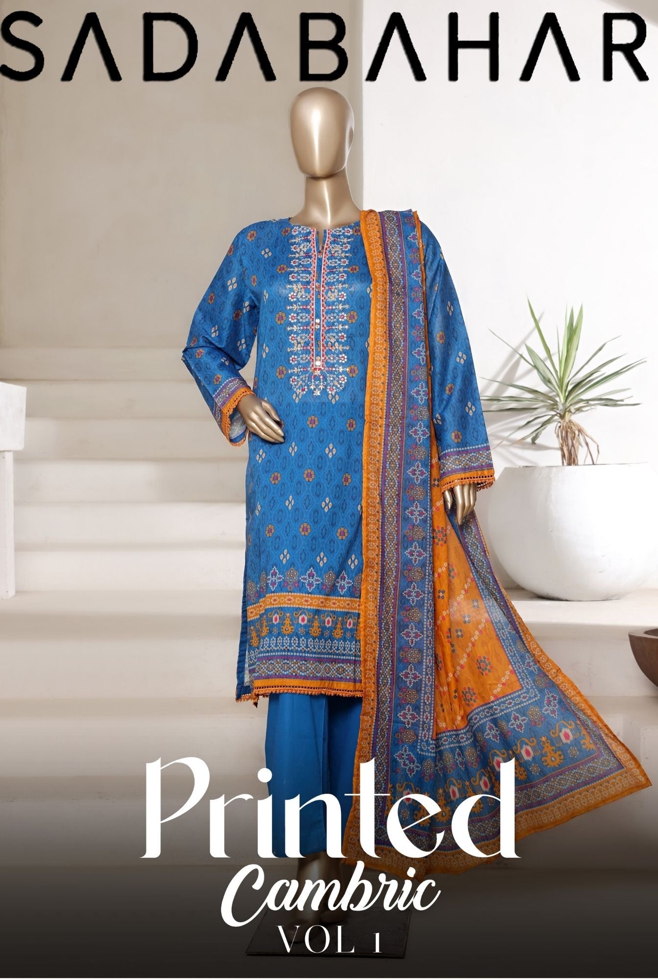 Sadabahar Printed Cambric Lawn Vol-01 2025