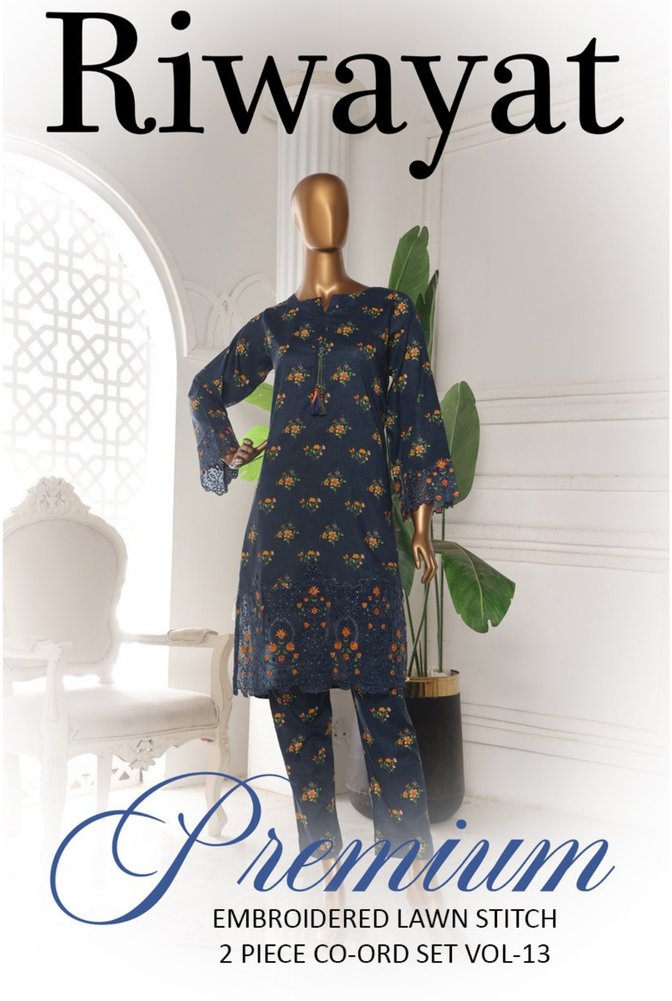 2 Piece Embroidered Printed Suit By Riwayat 2025