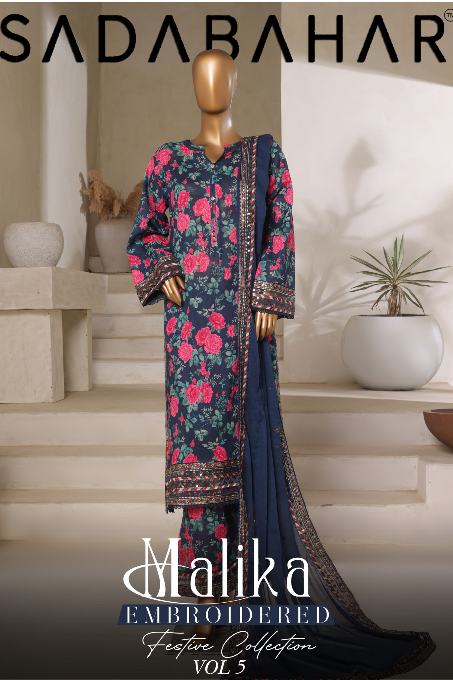 Malika Embroidered Festive Collection by SADABAHAR