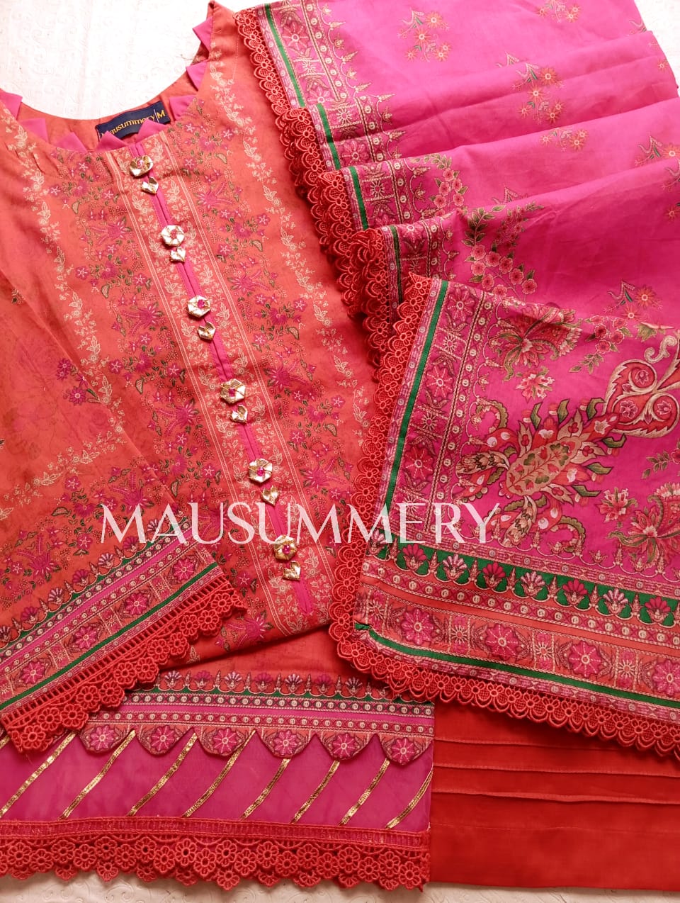 Mausummery Luxury Lawn Stitched 2025 VOL 5