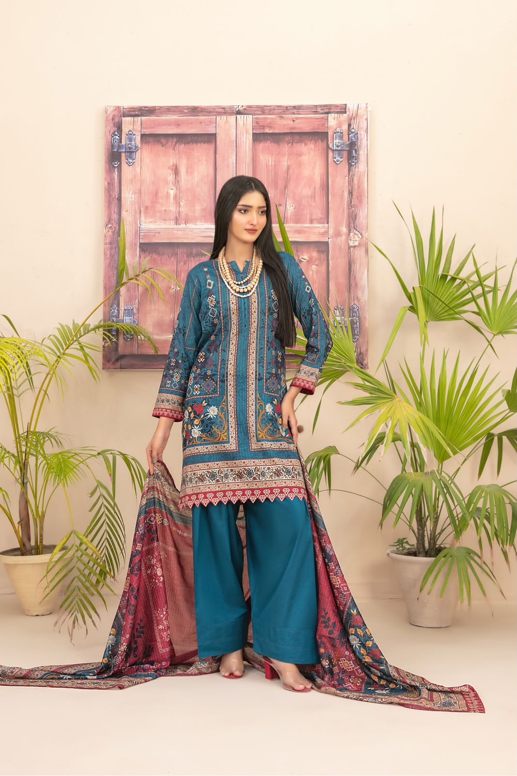 Hamna 3pcs Stitched Printed Lawn