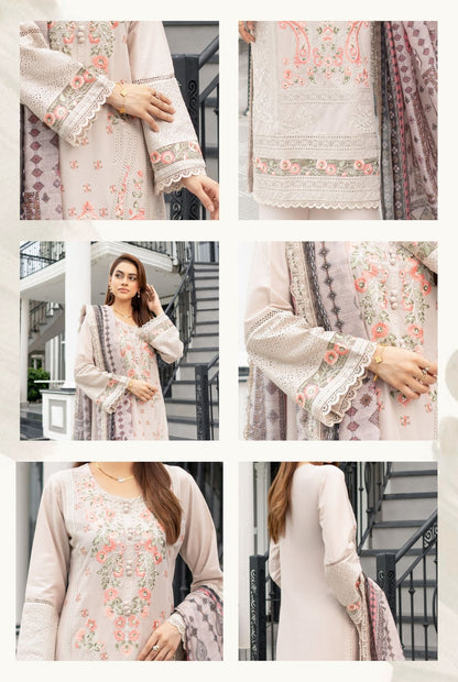 Munira Designer Embroidered Cotton Chikankari Suit 2025 (1)