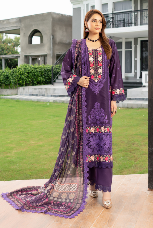 Munira Designer Embroidered Cotton Chikankari Suit 2025 (4)