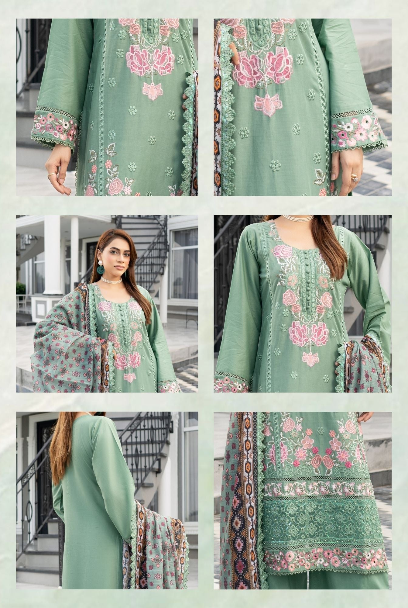 Munira Designer Embroidered Cotton Chikankari Suit 2025 (5)
