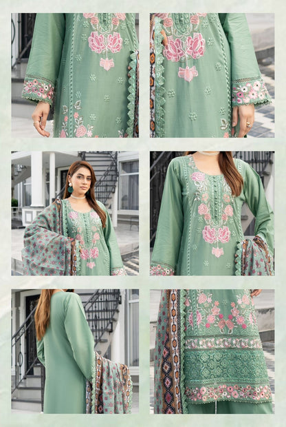 Munira Designer Embroidered Cotton Chikankari Suit 2025 (5)