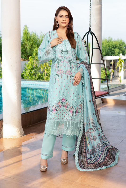 Munira Designer Embroidered Cotton Chikankari Suit 2025 (6)