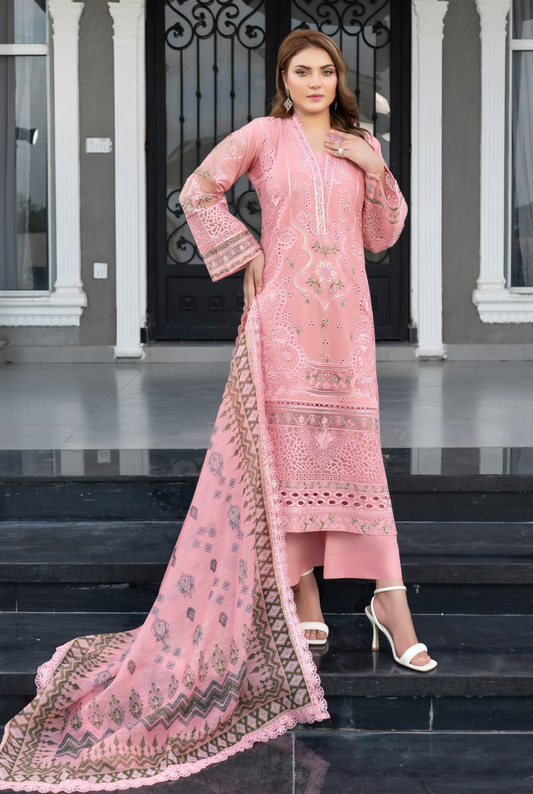 Munira Designer Embroidered Cotton Chikankari Suit 2025 (7)