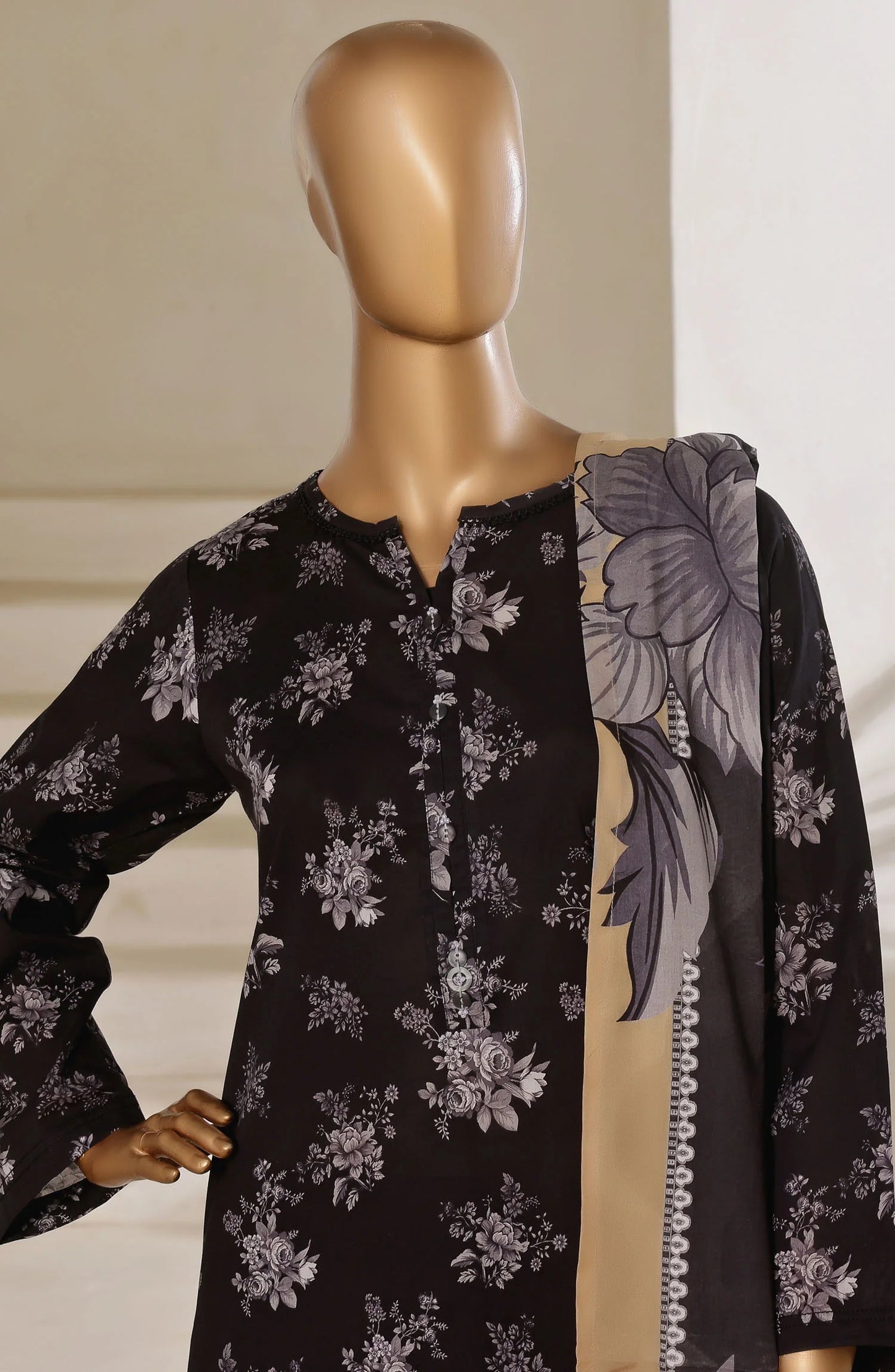 Sadabahar Printed Lawn Stitched 3 Piece Suit SPL01