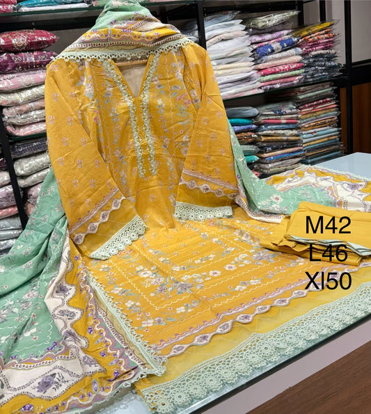 MAUSUMMERY LINEN VOL-02 | 3-PC STITCHED 2025 (2) ✨