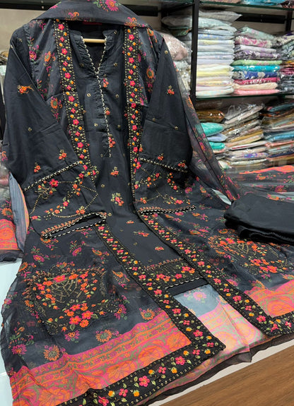 Bin Saeed | Stitched Embroidered Lawn 4pcs