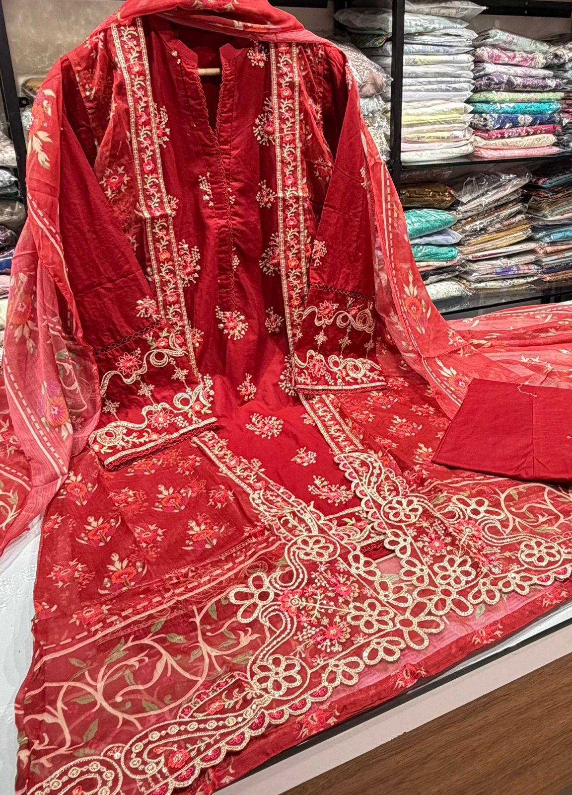 Bin Saeed | Stitched Embroidered Lawn 4pcs AS4