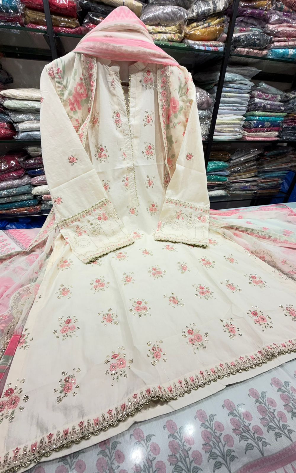 Bin Saeed | Stitched Embroidered Lawn 4pcs AS6