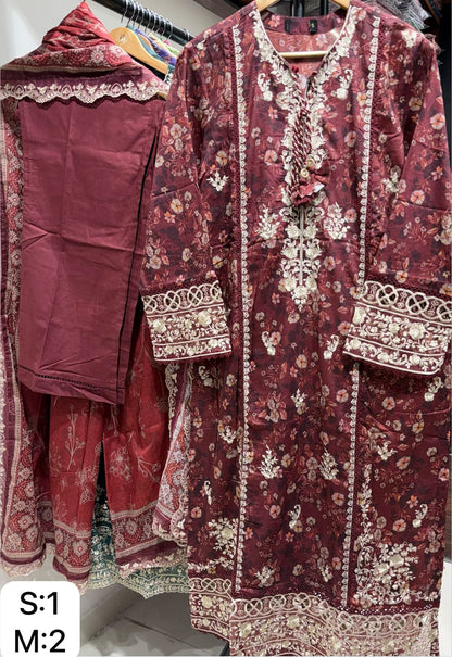 SADABAHAR SIGNATURE EMBROIDERED LAWN D.NO1