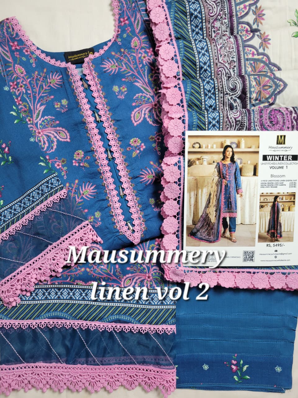 MAUSUMMERY LINEN VOL-02 | 3-PC STITCHED 2025 (10) ✨