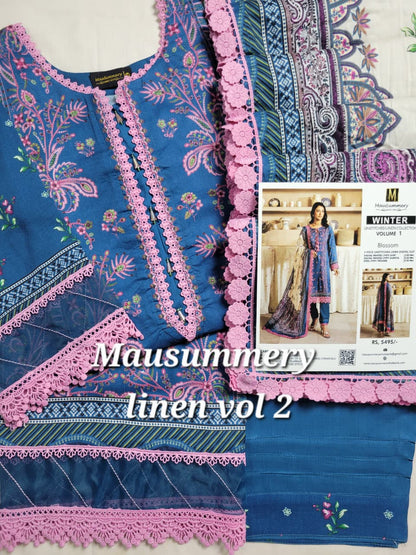 MAUSUMMERY LINEN VOL-02 | 3-PC STITCHED 2025 (10) ✨