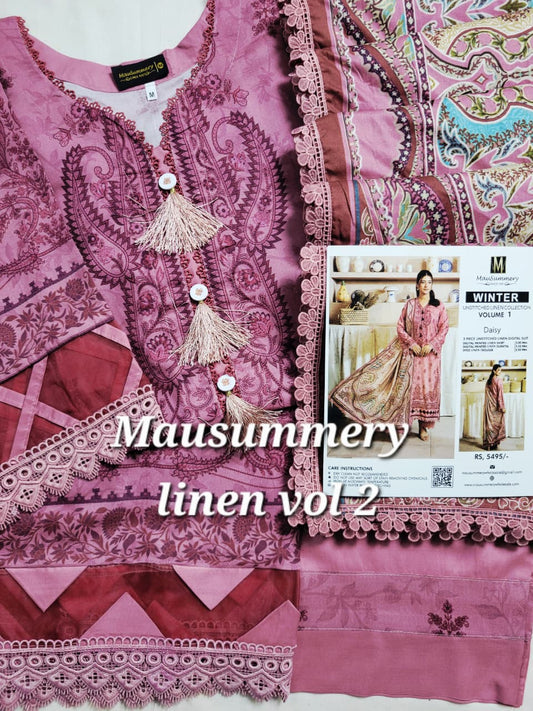 MAUSUMMERY LINEN VOL-02 | 3-PC STITCHED 2025 (3) ✨