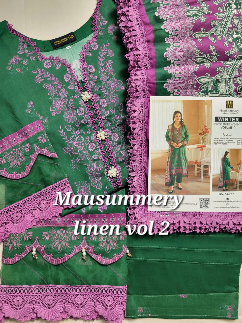 MAUSUMMERY LINEN VOL-02 | 3-PC STITCHED 2025 (9) ✨