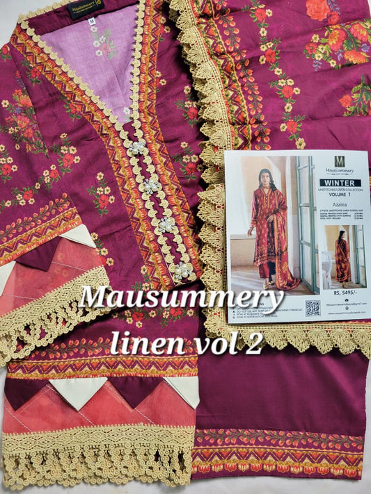 MAUSUMMERY LINEN VOL-02 | 3-PC STITCHED 2025 (6) ✨