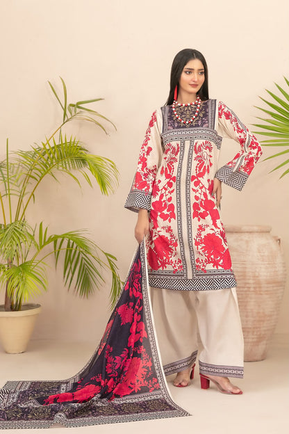 Hamna 3pcs Stitched Printed Lawn (D-5)