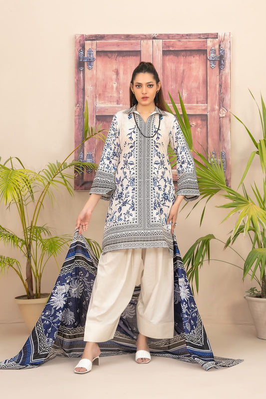 Hamna 3pcs Stitched Printed Lawn (D-3)