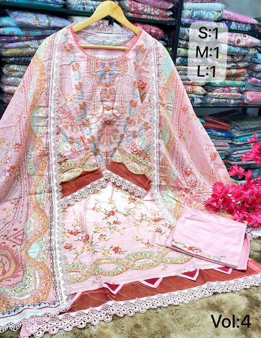 MAUSUMMERY VOL4 STICHED COLLECTION 2026  D.NO 4