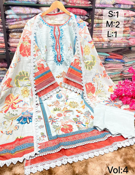 MAUSUMMERY VOL4 STICHED COLLECTION 2026 D.NO 7