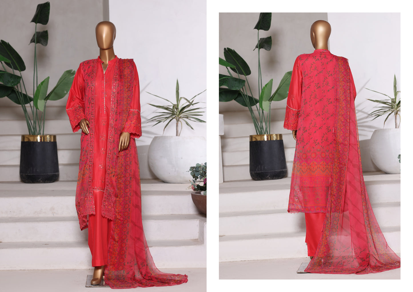 Bin Saeed | Stitched Embroidered Lawn 4pcs AS3