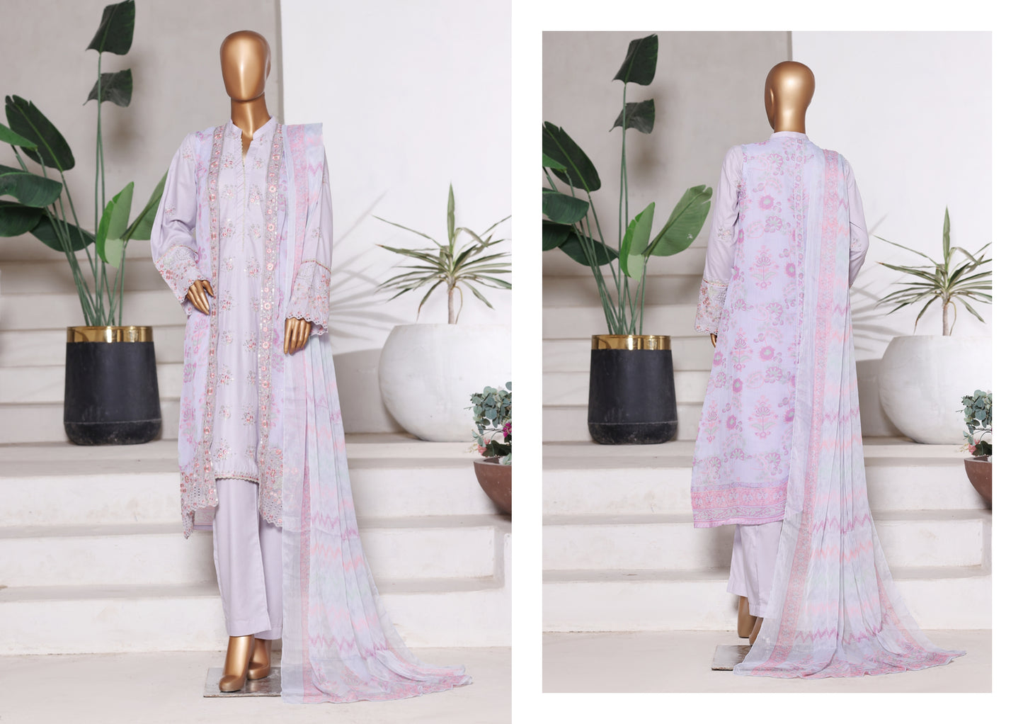 Bin Saeed | Stitched Embroidered Lawn 4pcs AS2