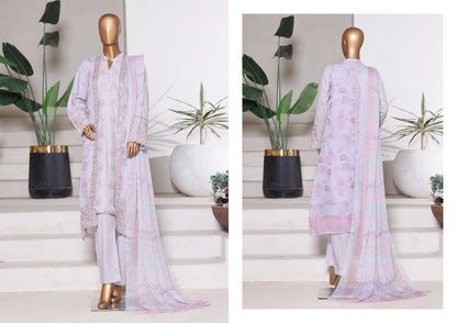 Bin Saeed | Stitched Embroidered Lawn 4pcs AS2