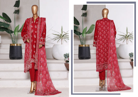 Bin Saeed | Stitched Embroidered Lawn 4pcs AS4