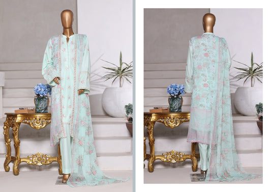 Bin Saeed | Stitched Embroidered Lawn 4pcs AS8